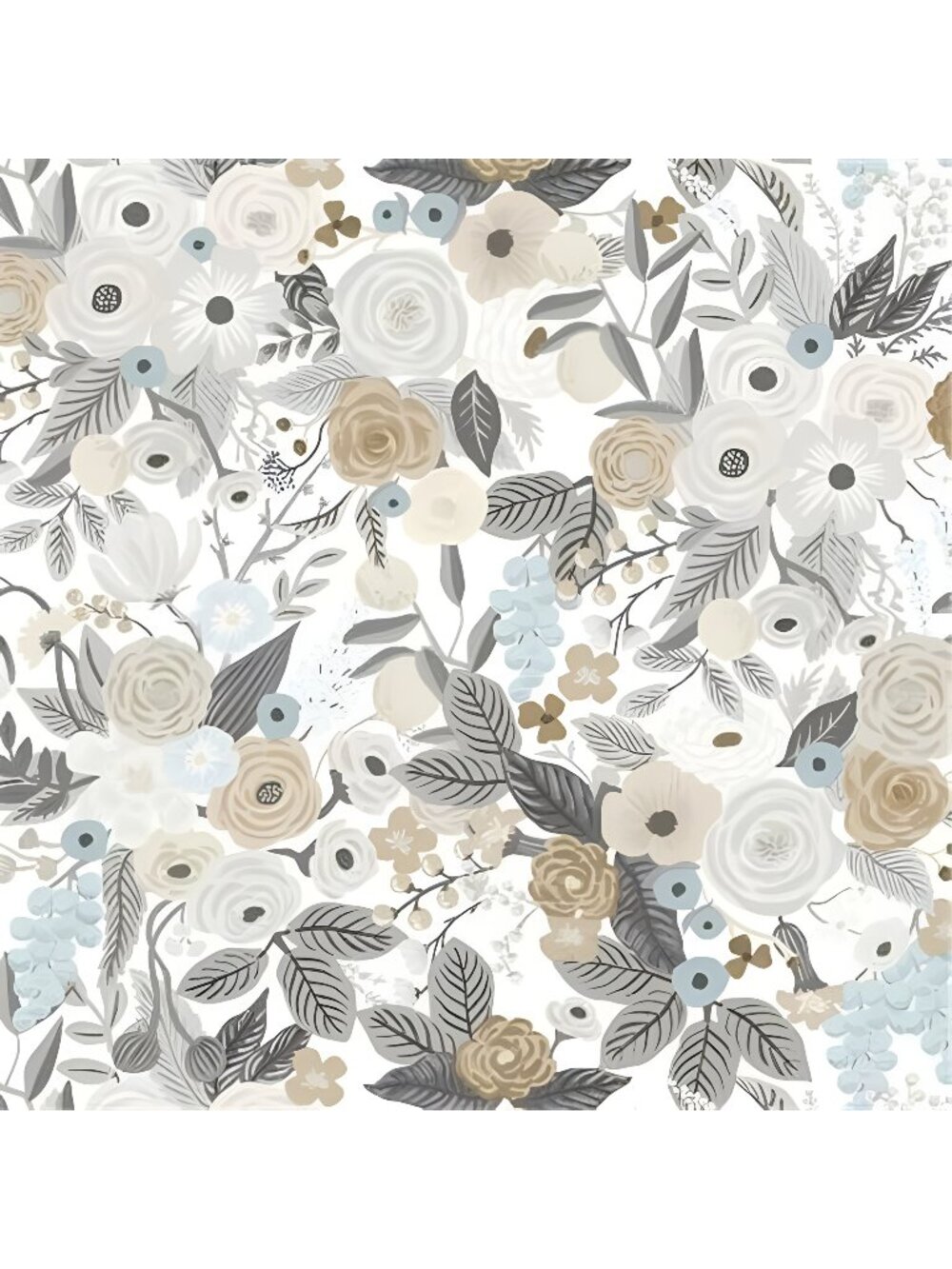 Floral Peel and Stick Wallpaper Gray Contact Paper Vintage